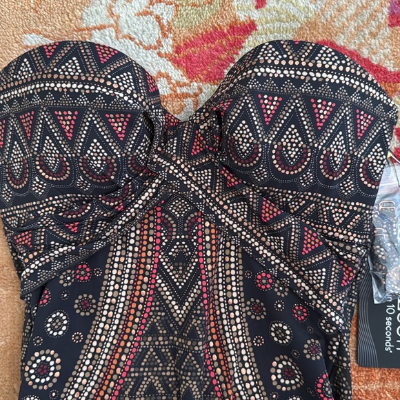 Miraclesuit one piece swimsuit sz 8 Byzantium Seville - Picture 4 of 5